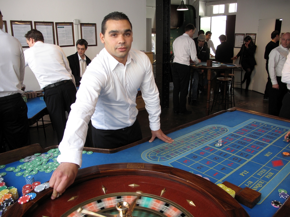 Ein Croupier